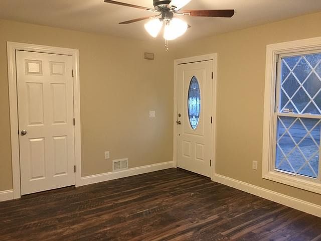 Main entrance and garage door