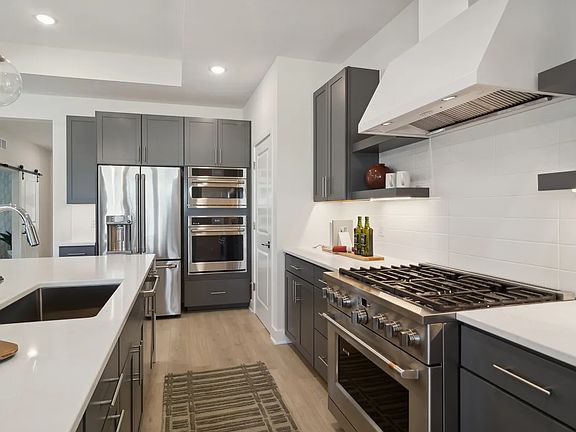 Kitchen with floating shelves