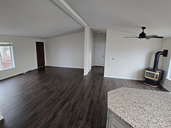 Looking into front room from kitchen