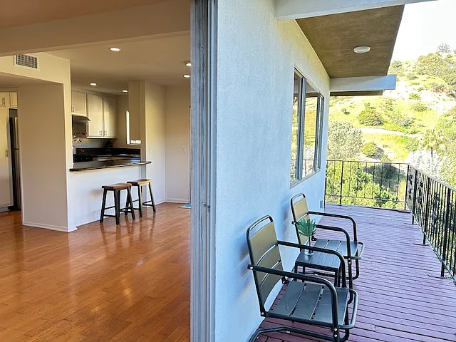 True indoor/outdoor living year-round, with dual sliding patio doors.