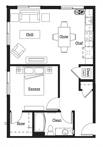 Floor plan A7 One Bed
