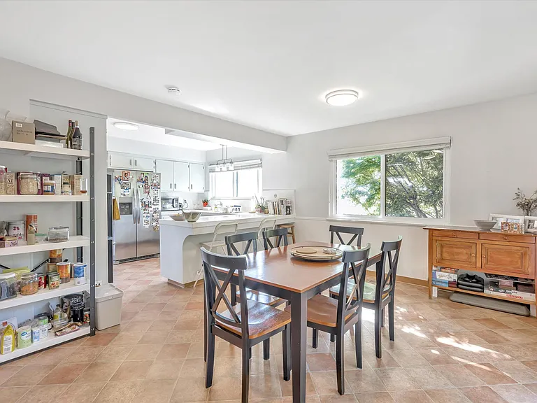 Dining room looking into kitchen