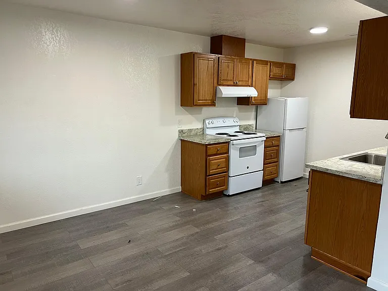 Large kitchen with ample storage