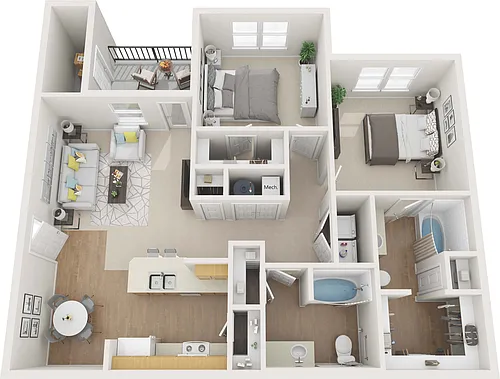 Floor plan 2 X 2