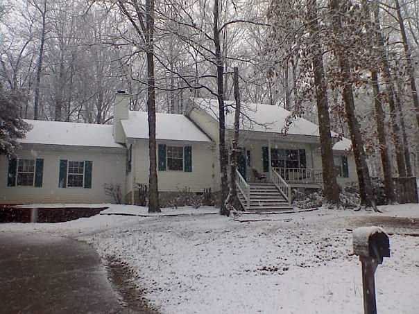 Front of the house in winter
