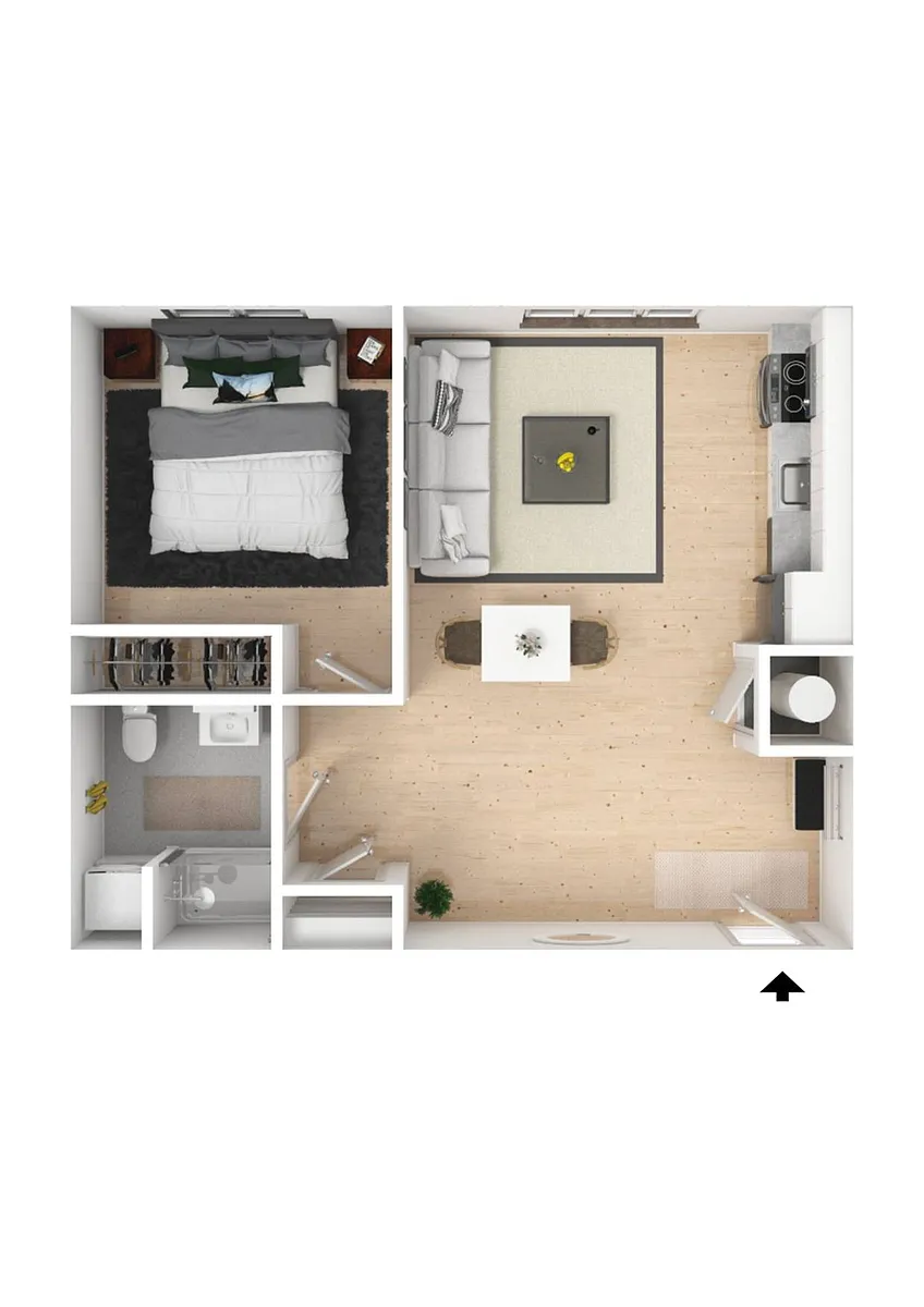 Floor plan 1 Bedroom-A2