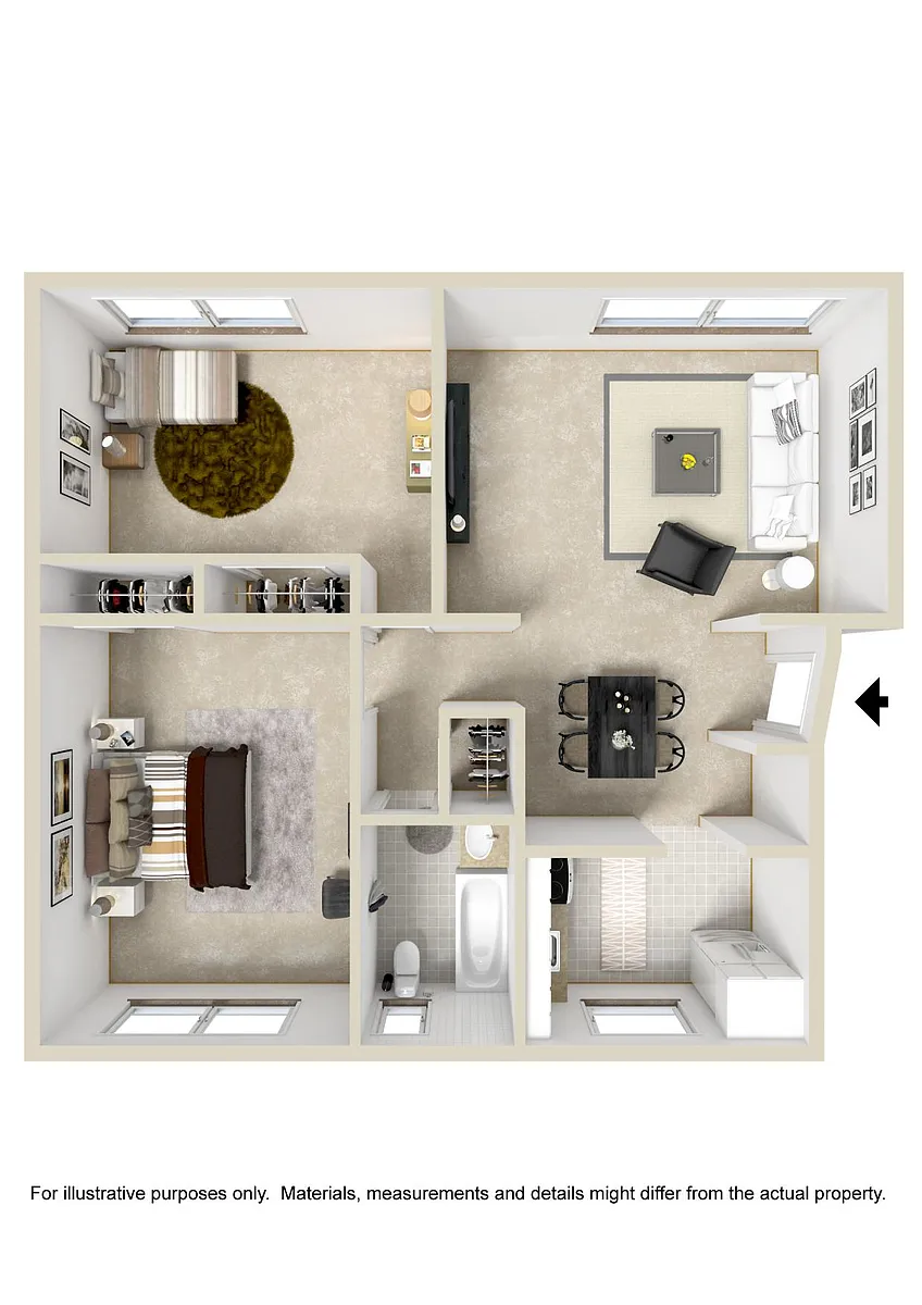 Floor plan Two Bedroom