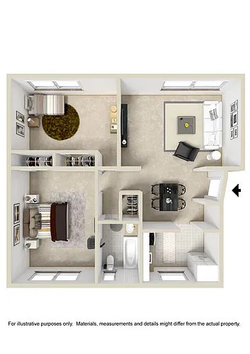 Floor plan Two Bedroom