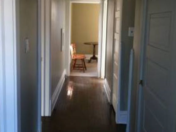 Looking from living room down the hall to the kitchen