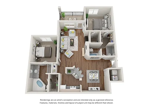 Floor plan 2 Bed 2 Bath Richard