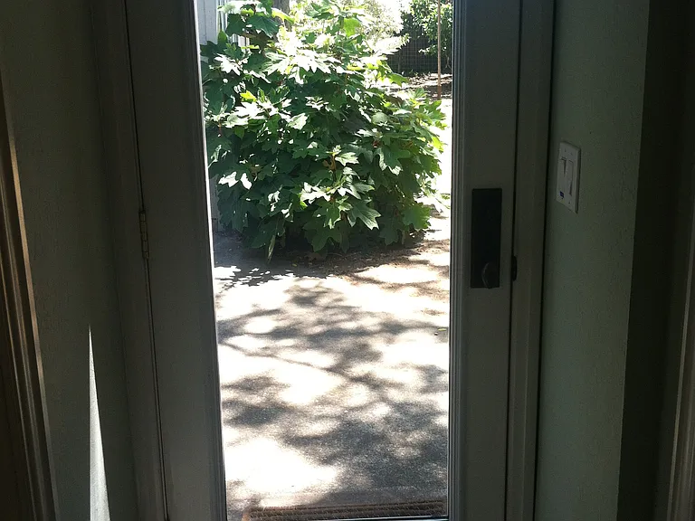 Back door leading to private deck.