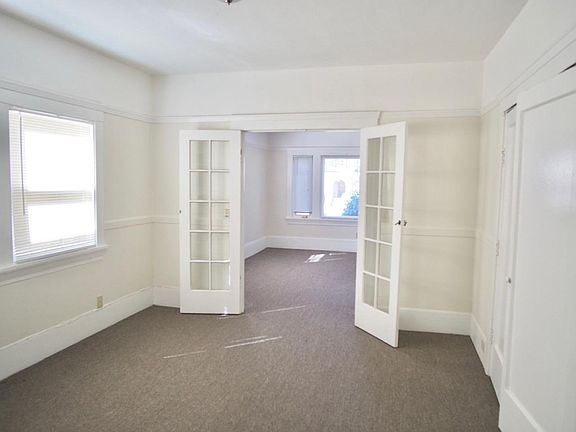 Classic French door between front and middle room