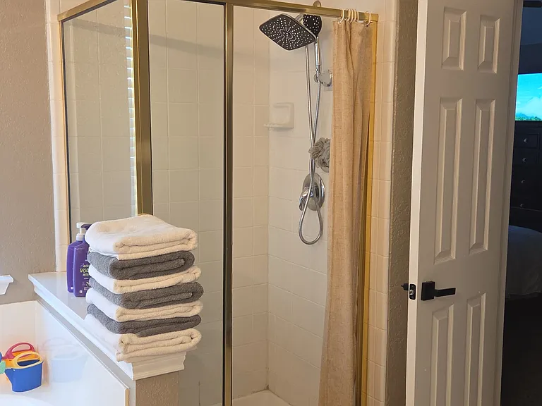 Master shower and tub