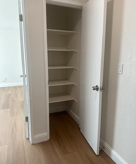 Spacious linen closet