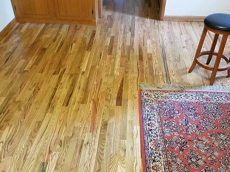 Living area has new floors