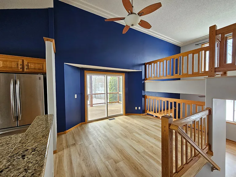 Dining room and sliding door to screen porch