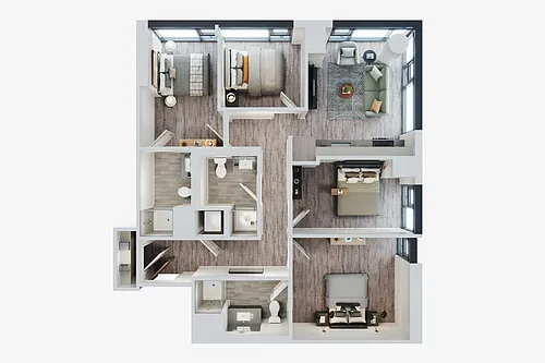Floor plan D2F