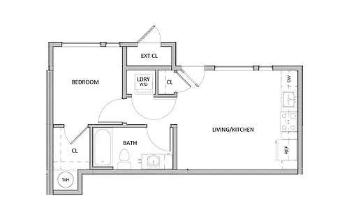 Floor plan 1x1A