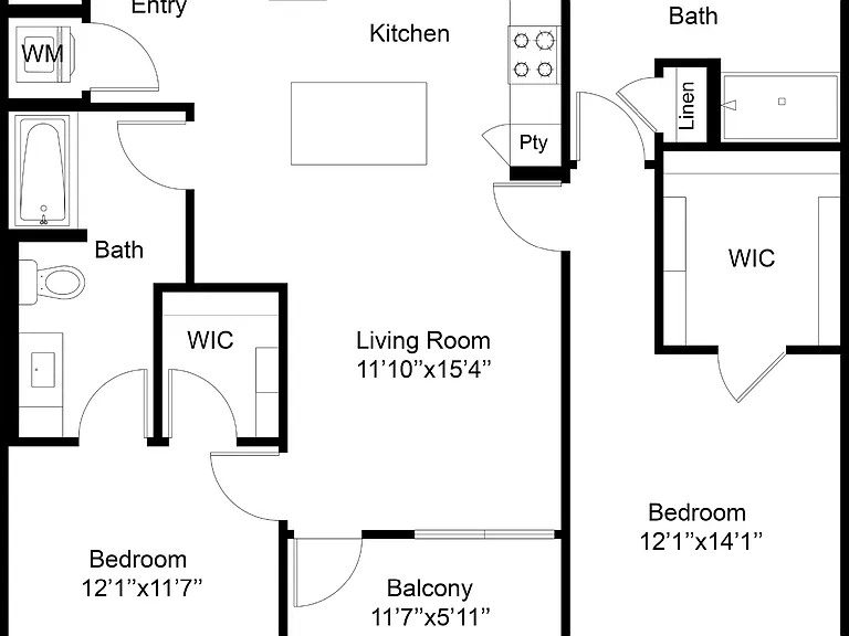 2 Bedroom | 2 Bath | 1183 SF 2 Bedroom | 2 Bath | 1183 SF