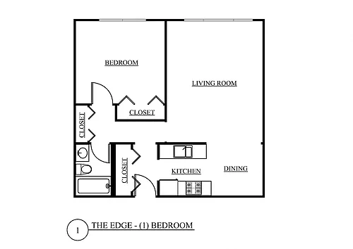 Floor plan One Bedroom