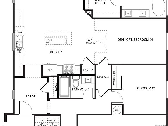 Hillside - Plan 2A - Floorplan