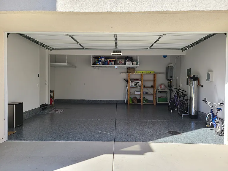 2 car garage with EV charger and
water filter