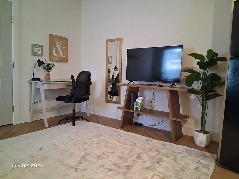 work area and smart TV