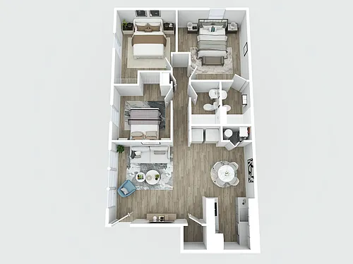Floor plan 3BD 2BA