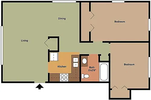 Floor plan West Fargo 4 Plex