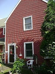 The front of the townhouse