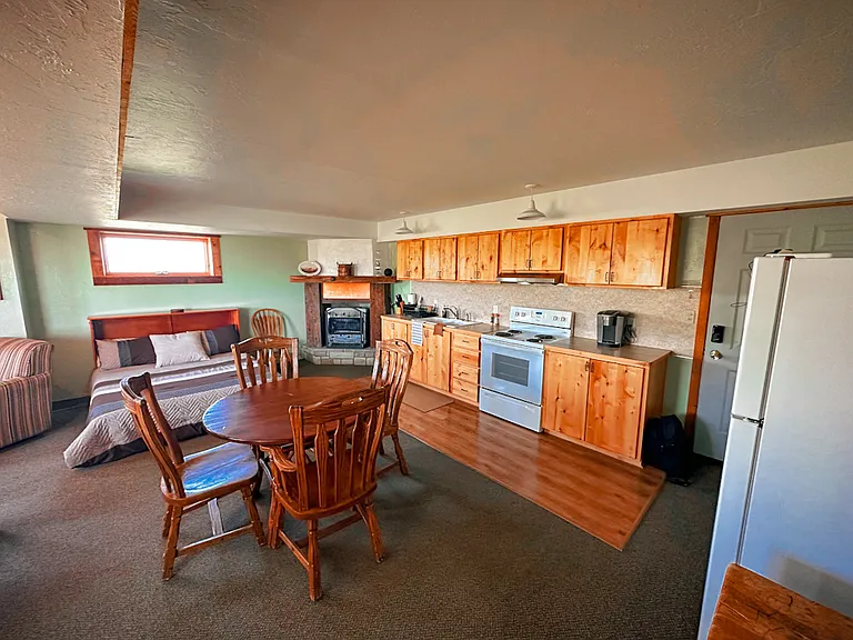 Dining and kitchen area