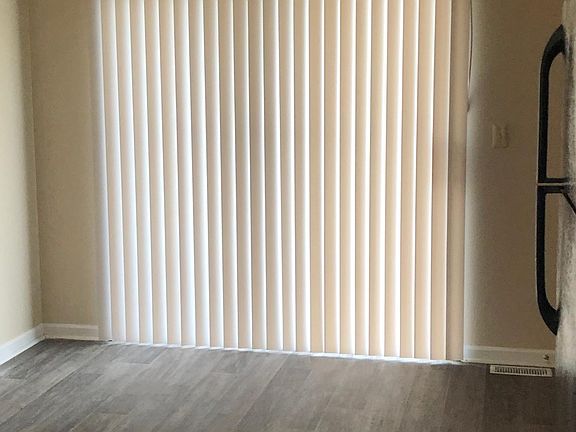 Dining room with sliding door to deck