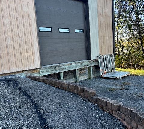 Loading dock, large garage bay