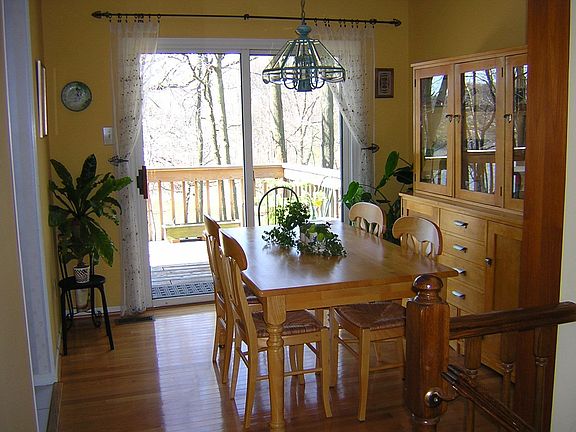 DR opens to deck; kitchen is to the left