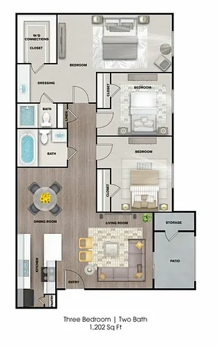 Floor plan 3 Bdrm Standard