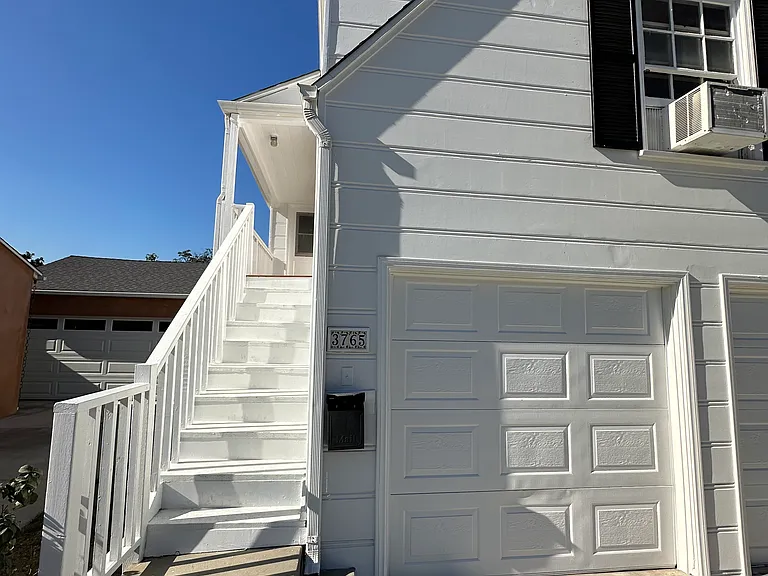 Off-set entrance creates privacy from outdoors.