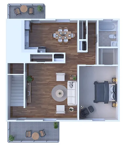Floor plan 1 Bed 1 Bath