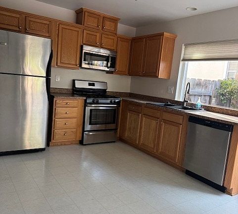 Bright kitchen with new appliances