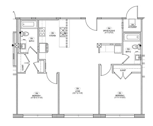 Floor plan 304