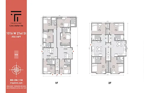 Floor plan 1018 1/2 W 21st St