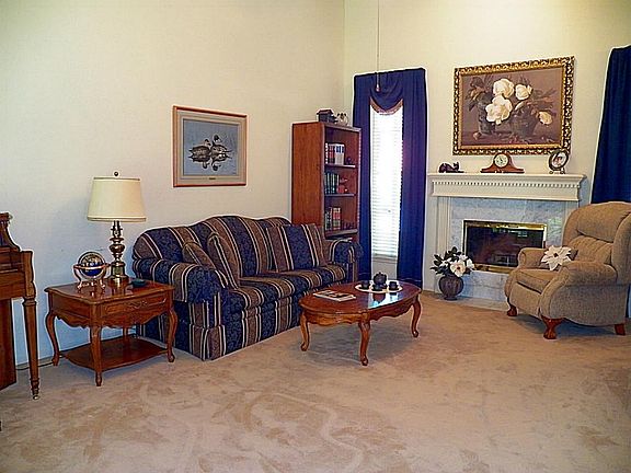 Family room with fireplace