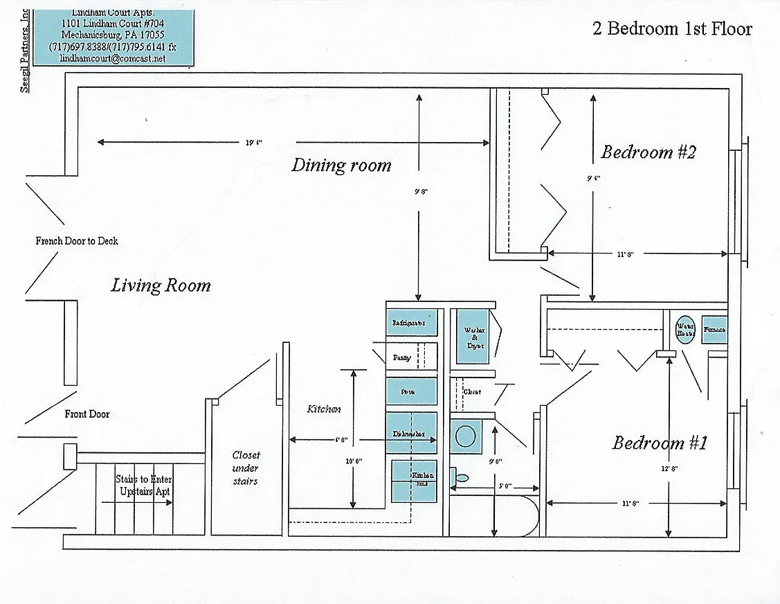 Floor plan 2 Bedroom 1st Floor