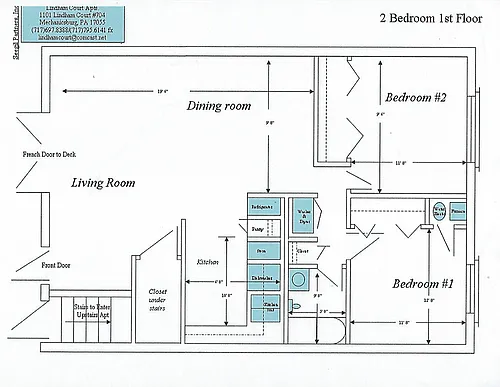 Floor plan 2 Bedroom 1st Floor
