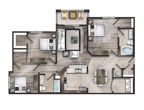Floor plan The Wando with Balcony