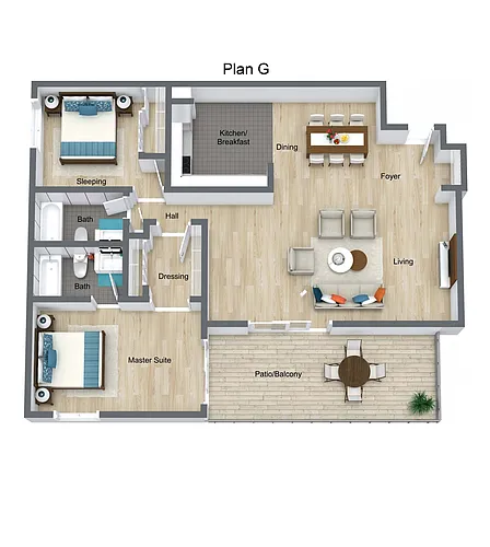 Floor plan G- Renovated
