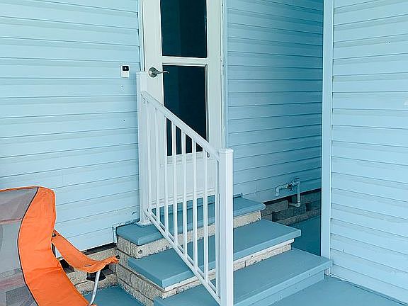 Back door under carport