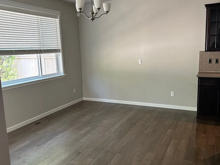 Dining space with ample room for table + chairs