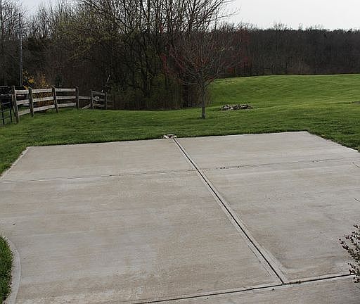 Patio or basketball court
