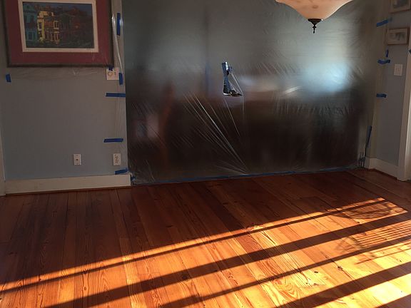 Heart pine flooring