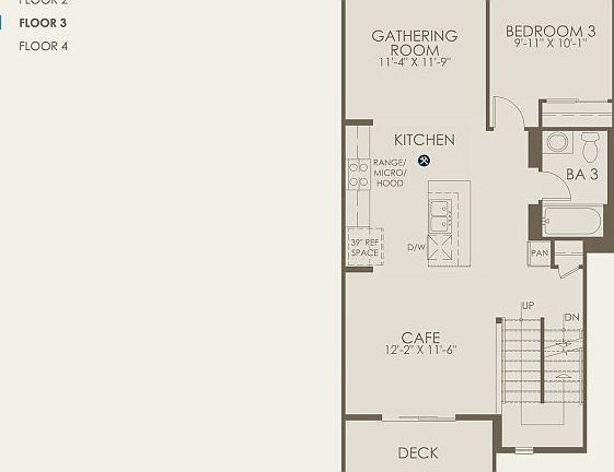 Plan 2 Floor Plan, Quick Move-in Home, Floor 3
